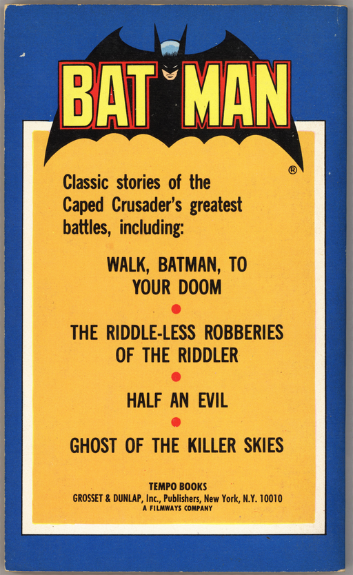 Batman - Paper Back (1977)