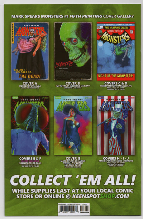 mark spears monsters Mark Spears Monsters #1 (9.4) 5th Print — Hero Trader