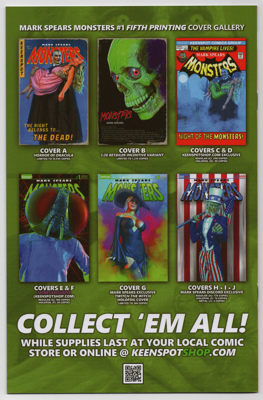 Mark Spears Monsters #1 (9.2) 5th Print