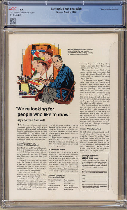 Fantastic Four Annual #6 CGC (6.5)