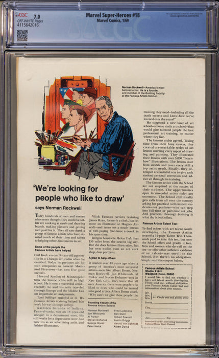 Marvel Super-Heroes #18 CGC (7.0)