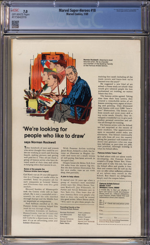 Marvel Super-Heroes #18 CGC (7.0)