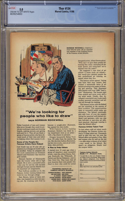 Thor #134 CGC (5.0)