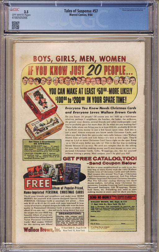 Tales Of Suspense #57 CGC (3.5)