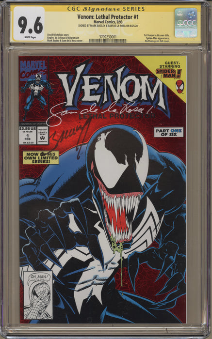 Venom: Lethal Protector #1 CGC SS (9.6) Signed Bagley, De La Rosa